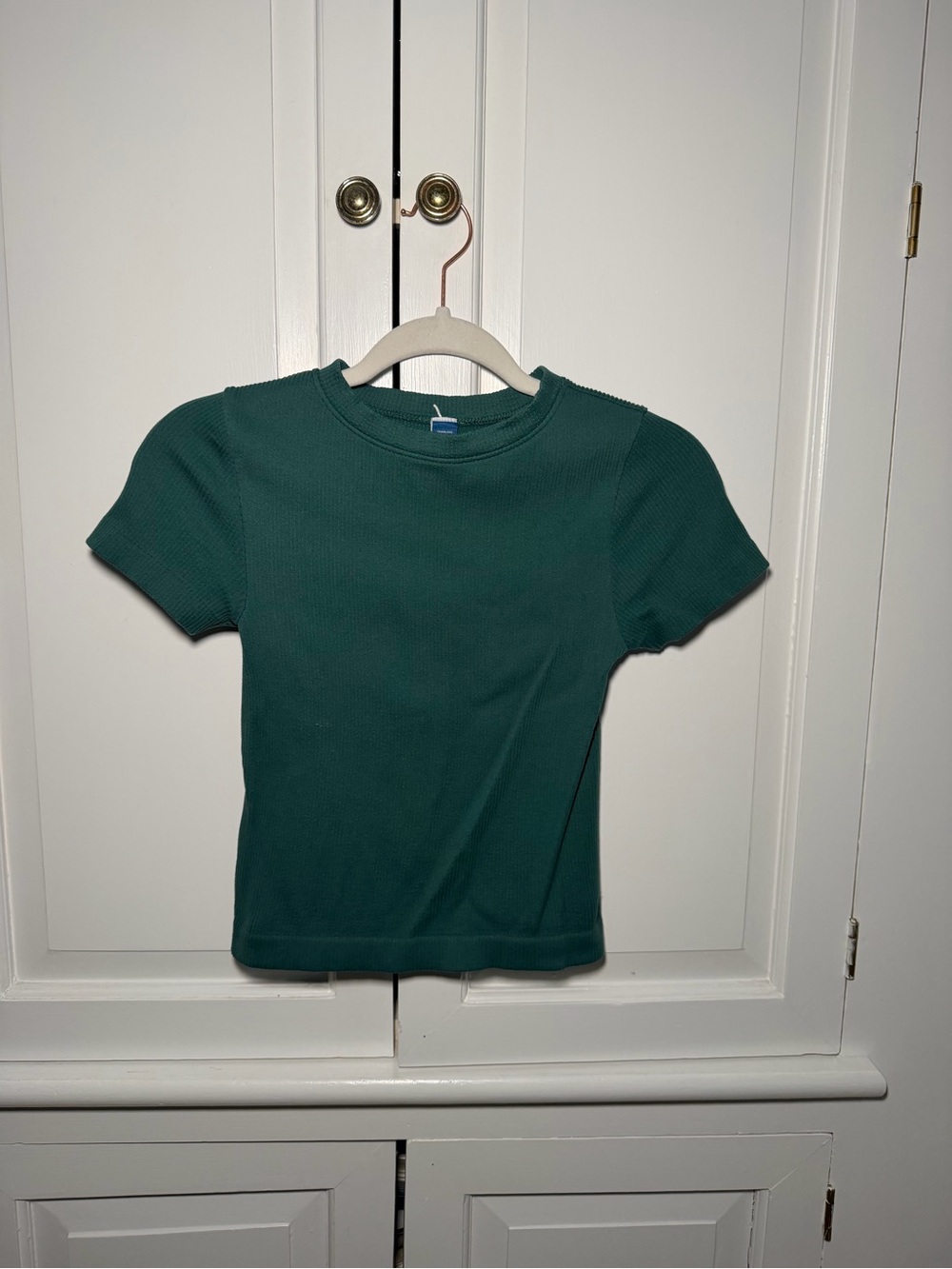 Old Navy Dark Teal Ribbed Short-Sleeve Tee